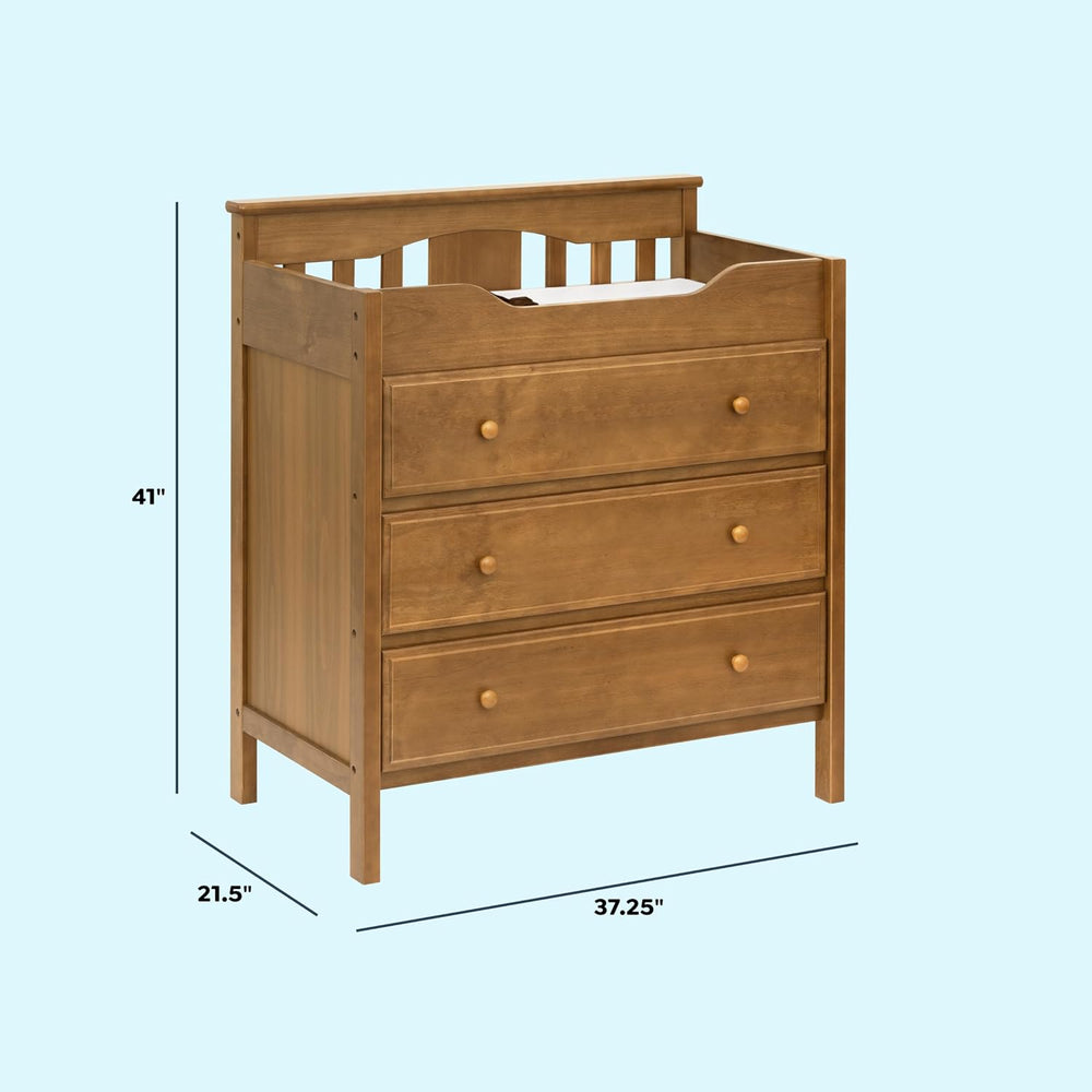 Davinci Jayden 3-Drawer Changer Dresser in Chestnut, GREENGUARD Gold and FSC®...