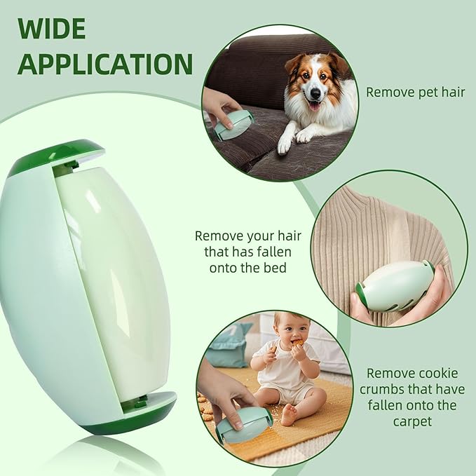 Upgrade Reusable Lint Roller for Pet Hair, Portable Washable Sticky Rollers for - Image 3
