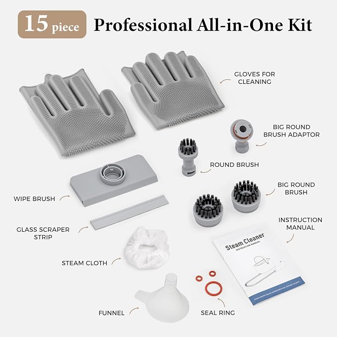Kuvictewl Steam Cleaner All-in-One Kit, Chemical-Free Steamer - Image 2