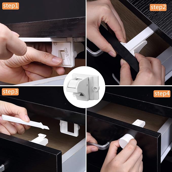 Vmaisi Adhesive Magnetic Locks for Cabinets & Drawers - Image 5