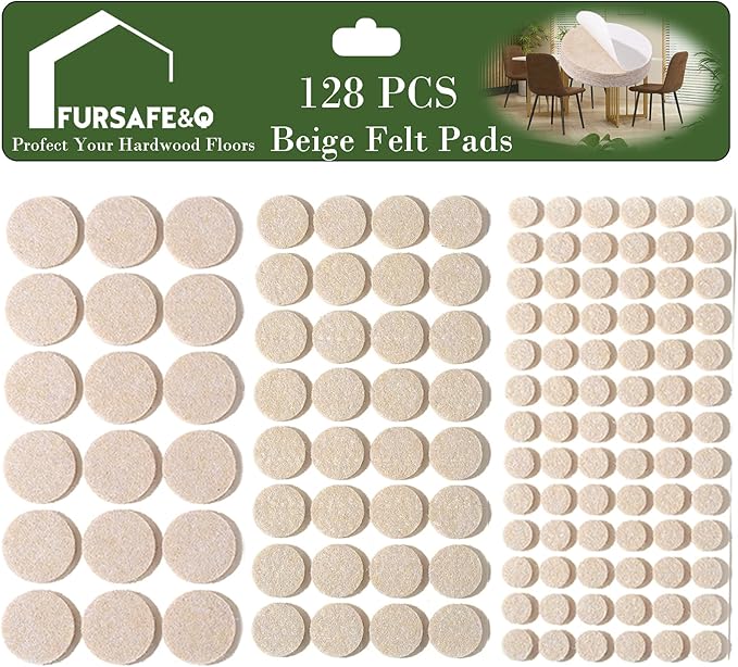 Fursafe&Q Felt Furniture Pads for Hardwood Floors by FursafeQ