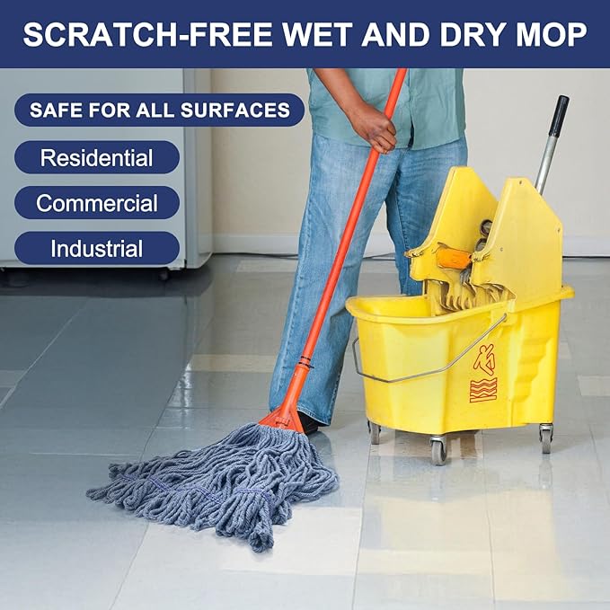 KeFanta 3 Pack Heavy Duty Commercial Mop Head Replacement, Wet Industrial - Image 3
