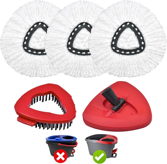 Mop Heads Replacements for Ocedar, Spin Microfiber Mop Replace Head for O-Cedar by Uoiispet