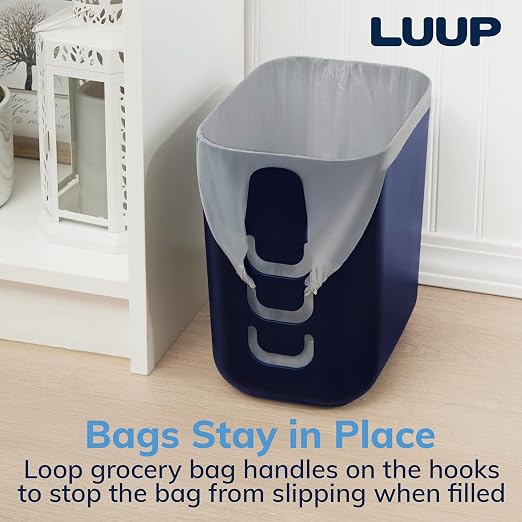 STORi Luup Bathroom Wastebasket, Secure Grocery Bags, Plastic Garbage Container - Image 4