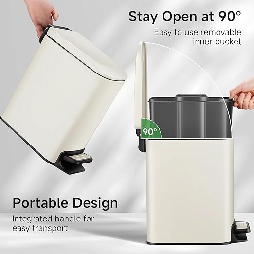 TIPGO Slim Bathroom Trash Can - Image 4
