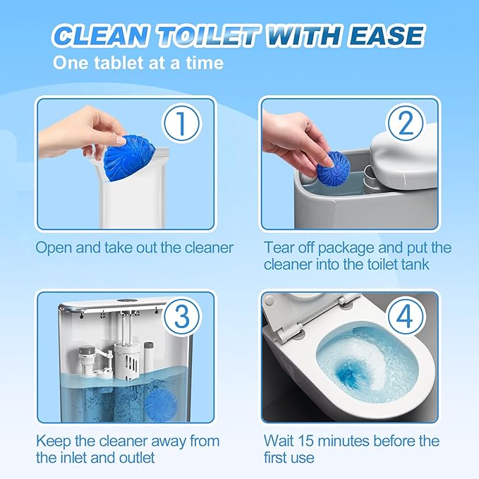 KIISIISO Toilet Bowl Cleaner Tablets, Septic-Safe Hard Water Ring Stain Remover - Image 6