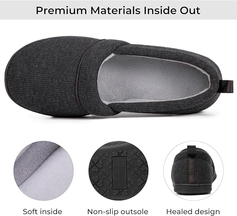HomeTop Women's Comfy Loafer Slippers Lightweight Memory Foam Non-slip Indoor - Image 4