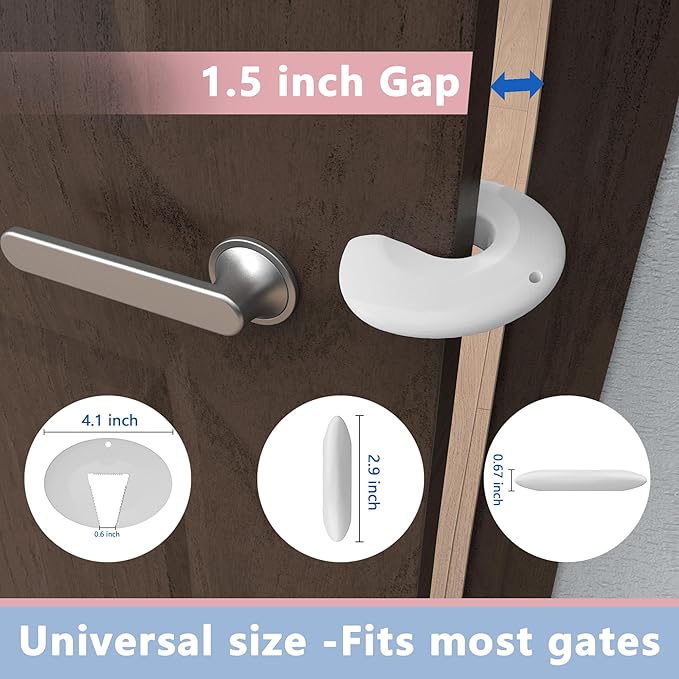 Door Pinch Guard and Door Slam Stopper, Durable Silicone Door Finger Pinch Guard - Image 5