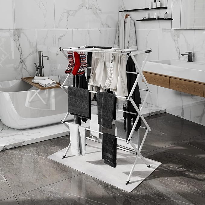 3 Tier Clothes Drying Rack, Foldable & Portable Clothing Drying Rack, by Rbitroise
