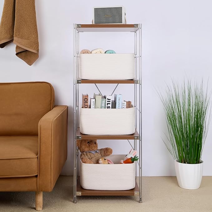 Large Storage Baskets for Shelves, Closet Organizers Bins for Clothes Blanket - Image 4