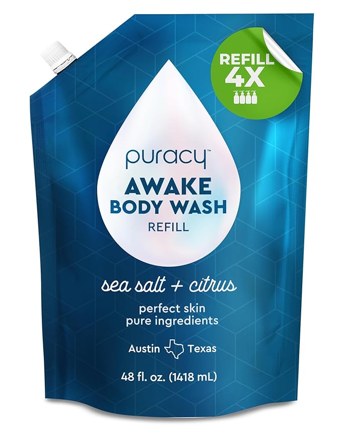 Puracy Body Wash Refill, Natural Body Wash, 98.6% Pure Plant Ingredients by Puracy