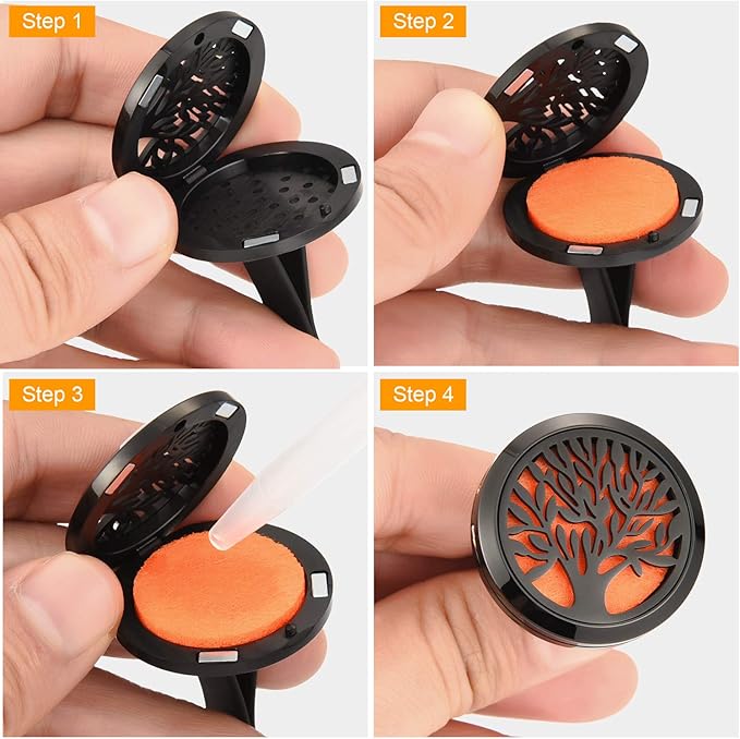 2 Pieces 316L Car Aromatherapy Oil Diffuser Air Freshener - Image 5