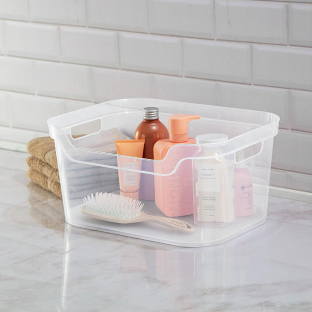 Sterilite Large Open Bin, Clear Plastic Organizing Container, 24-Pack