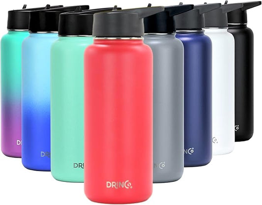 DRINCO Stainless Steel Water Bottle Spout Lid Vacuum Insulated Double Wall by Drinco