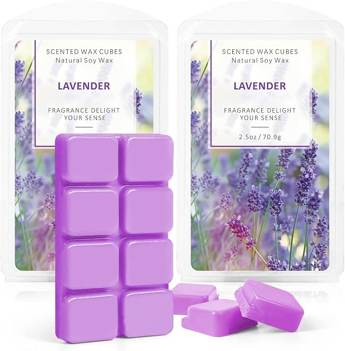 SCENTORINI Lavender Wax Melts Wax Cubes, Lavender Candle Wax Melts Strong Scent by SCENTORINI