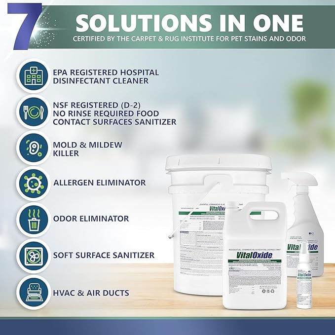 Vital Oxide Disinfectant, Deodorizer, Food-Contact Sanitizer, Virucide – – - Image 7