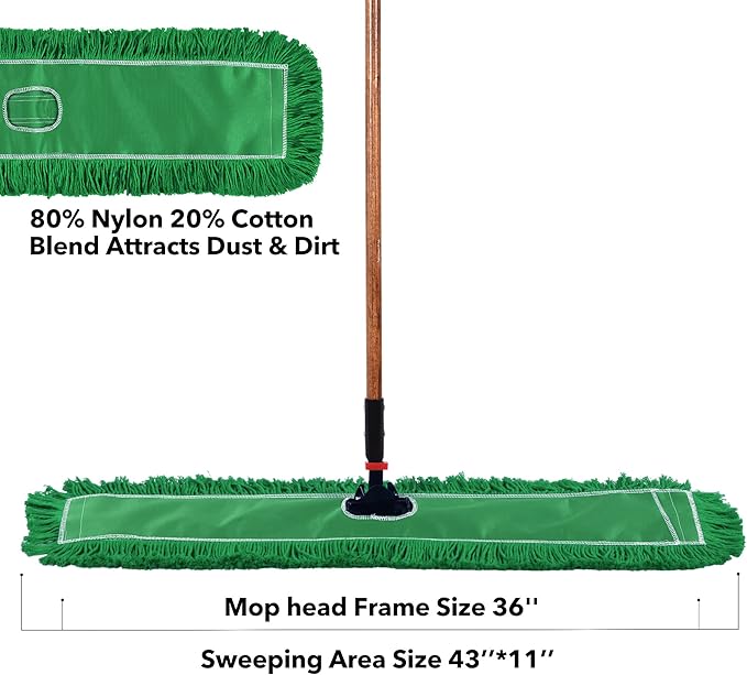 Matthew Cleaning 36'' Industrial Strength Cotton Dust Mop Refill Washable - Image 6