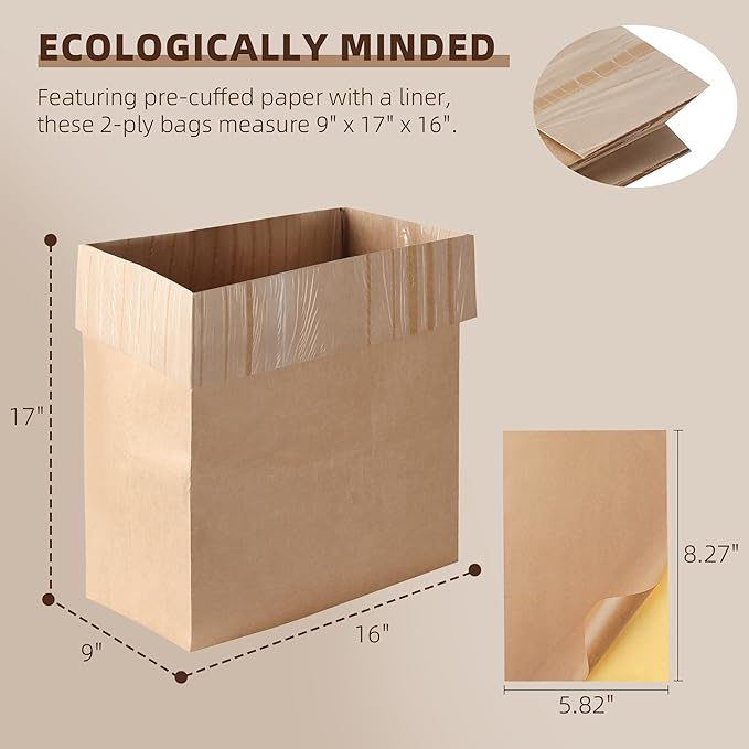 Calvana Super Strong Compactor Bags, Heavy-Duty Kitchen Paper Trash Bags - Image 2