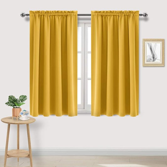 DWCN Yellow Room Darkening Blackout Curtains by DWCN