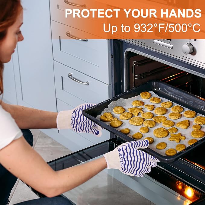 Oven Gloves 932°F Heat Resistant Oven Mitts - Image 2