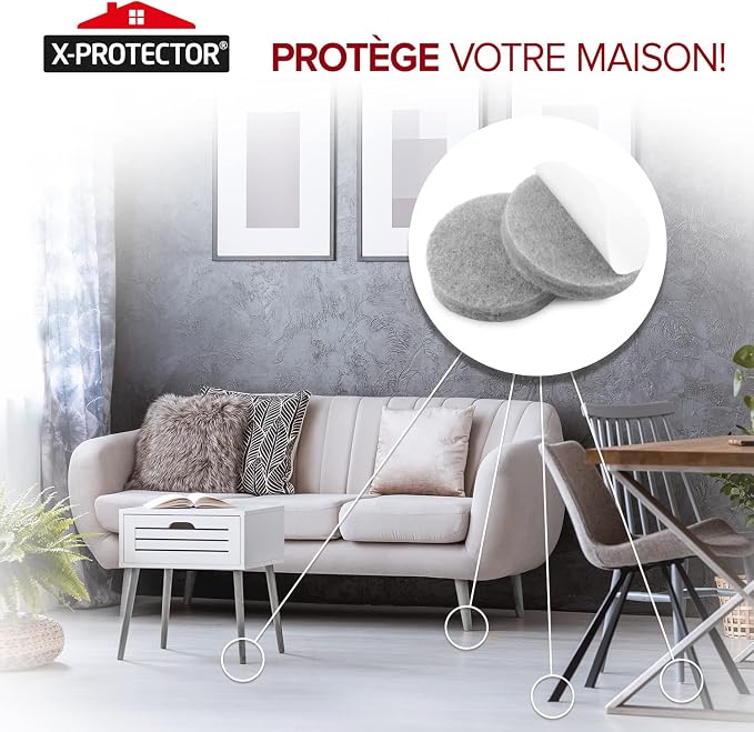 235 pcs Grey Felt Furniture Pads X-Protector! Huge Quantity of Furniture Pads - Image 6