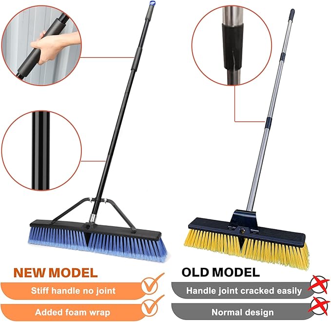 24 inches Push Broom Outdoor for Deck Driveway Garage Yard Patio Concrete Floor - Image 6