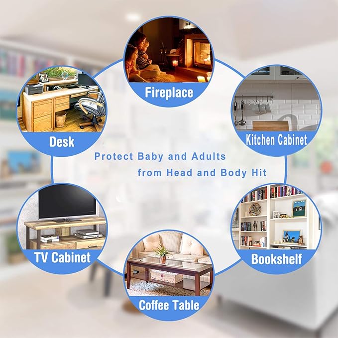 Edge Protector 100% Silicone, Baby Proofing Corners Clear Guards, Pre-Tape - Image 5