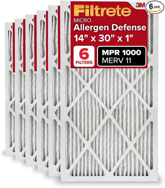 Filtrete 14x30x1 AC Furnace Air Filter, MERV 11, MPR 1000, Micro Allergen by Filtrete