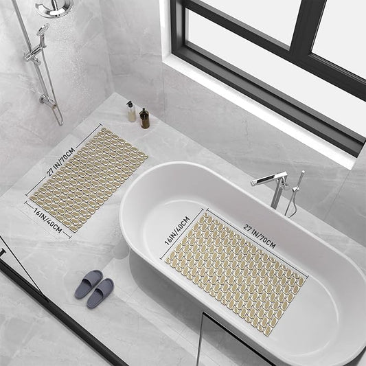 Shower Mat Non Slip Bathtub Mat, 27 x 16 Inch Eco-Friendly Soft Bath Mat - Image 2