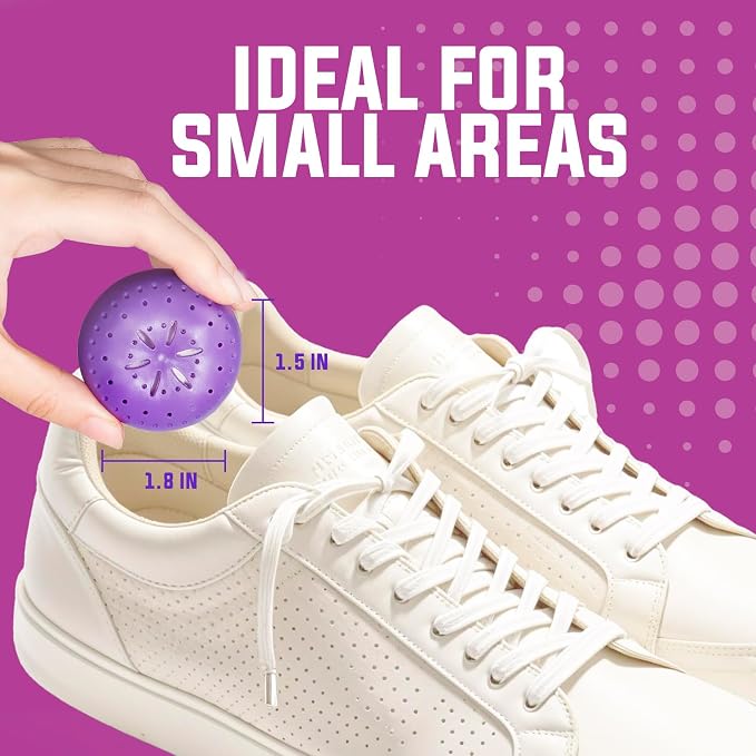 9 Pack Baking Soda Deodorizers, Lavender Scent Shoe Deodorizer Balls, Air - Image 4