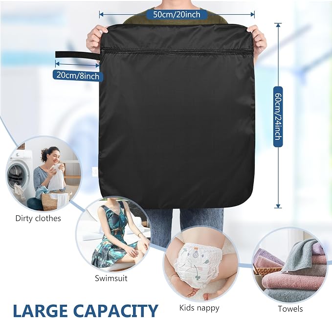 OTraki 2Pcs Large Wet Bag 20x24 inch Wet Dry Bag - Image 2