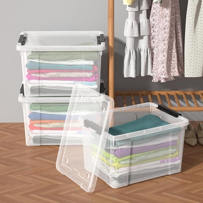 Zopnny 40 Quart Clear Latching Box - Image 4