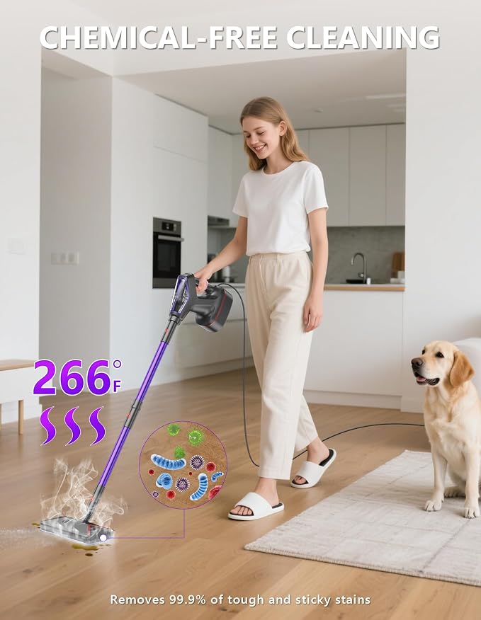 Steam Mop for Floor Cleaning, Heavy Duty 29-in-1 Steam Cleaner for Home - Image 3
