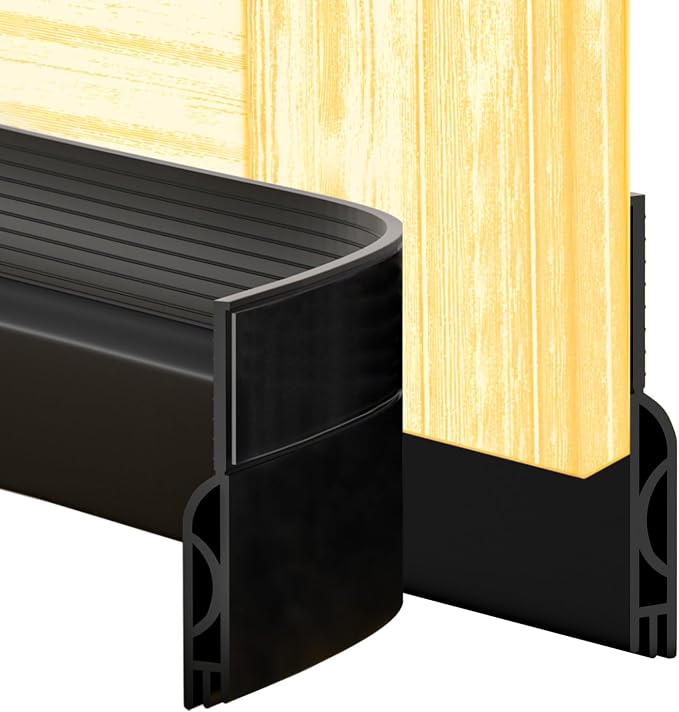 Door Draft Stopper, Door Sweep for Bottom of Door, Weather Stripping Door Seal by Zibian