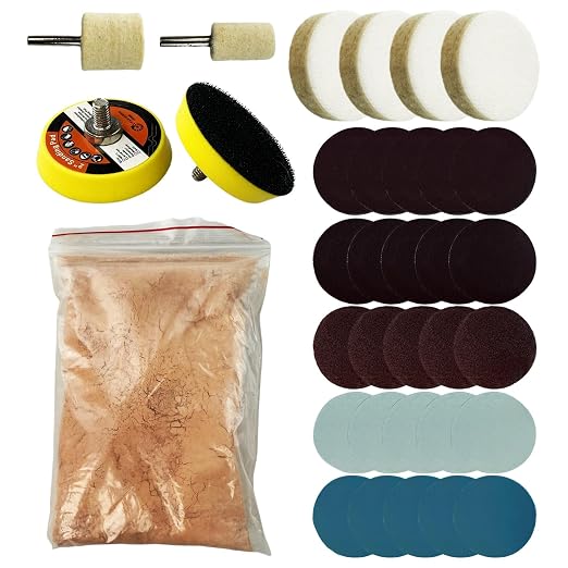 34Pcs Glass Polishing Kit, by Flylin