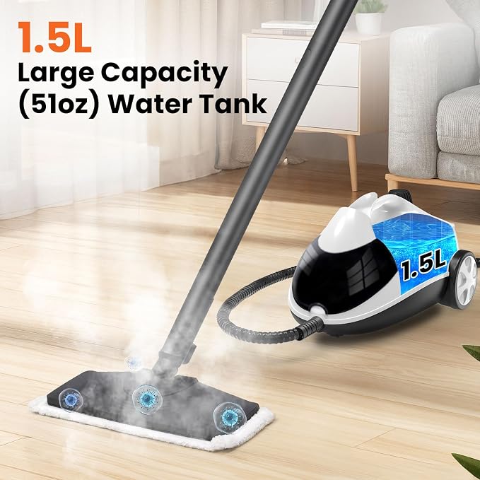 Steam Cleaner 1.5L Steamer for Cleaning Fast Heating 6-in-1 Multi-Surface - Image 4
