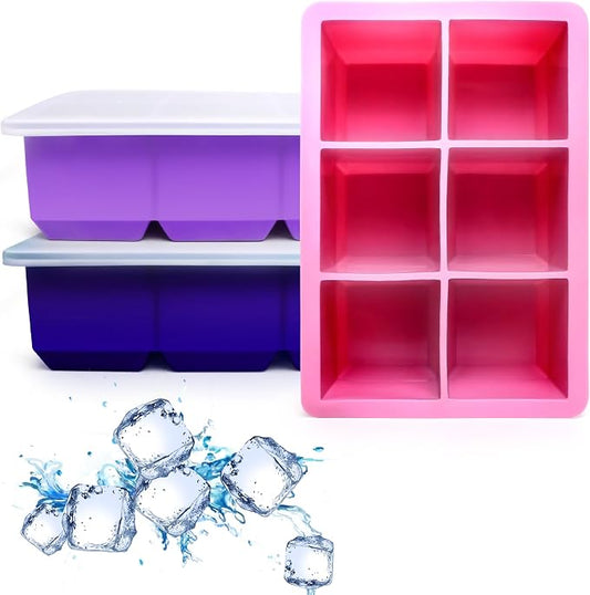 Silicone Ice Cube Trays 3 Pack by Excnorm