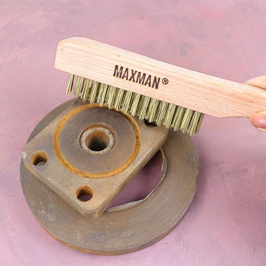 MAXMAN Brass Brush, Heavy Duty Brass Wire Brush Set 2Pcs, Metal Brush, Wire - Image 7