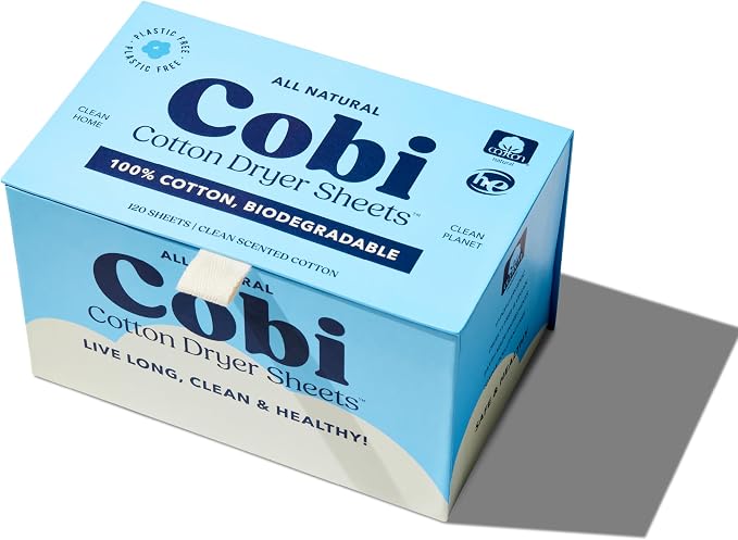 Cobi Biodegradable Non-Toxic Dryer Sheets – Naturally Scented Cotton Dryer by CobiDryerSheets