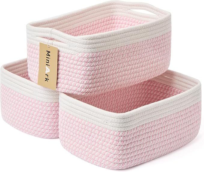 Small Storage Baskets for Organizing | Closet Organizer Bins | Shelf Toy Basket by MiniArkStorageBasketsHome