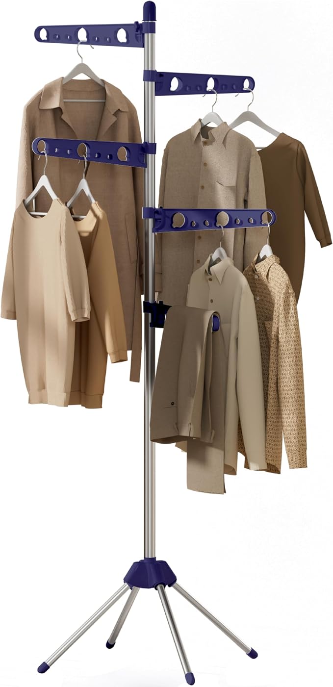 Clothes Drying Rack Foldable, 70.9 inch Tripod Drying Rack by Unknown