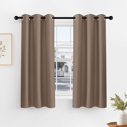 PONY DANCE Dark Brown Blackout Curtains by PONYDANCE