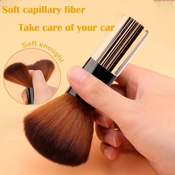 Car Interior Dusting Brush Dust Sweeping Soft Bristle Brush - Image 3