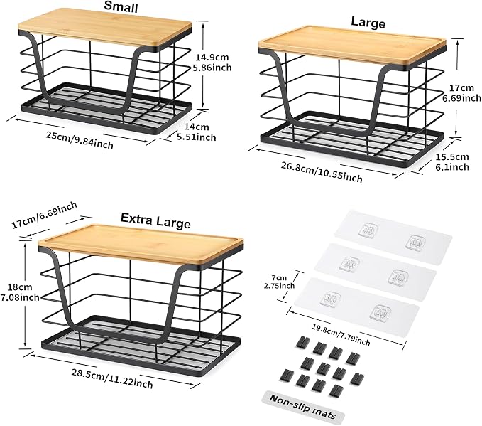 ALOCEO 3 Pack Stackable Storage Bins