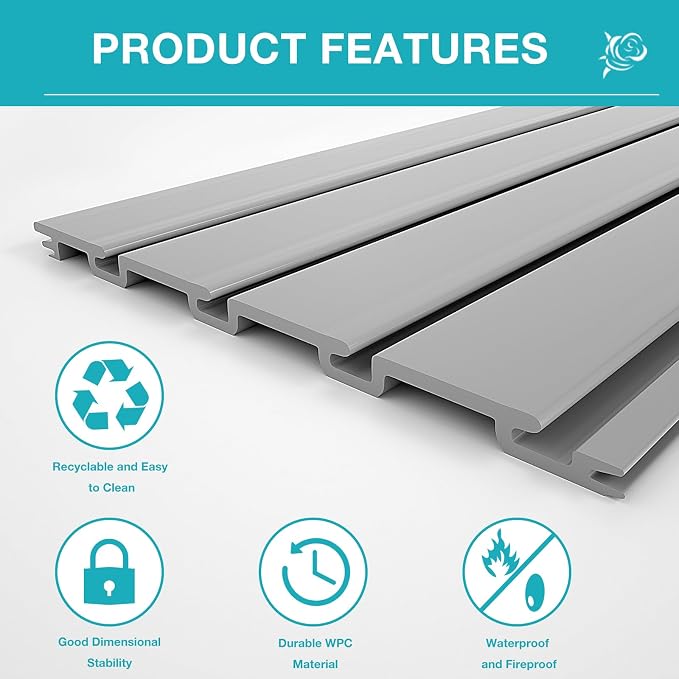 NeatiEase Slatwall Panel Wall Storage Systems, 4 x 8ft Slat Wall Paneling - Image 2