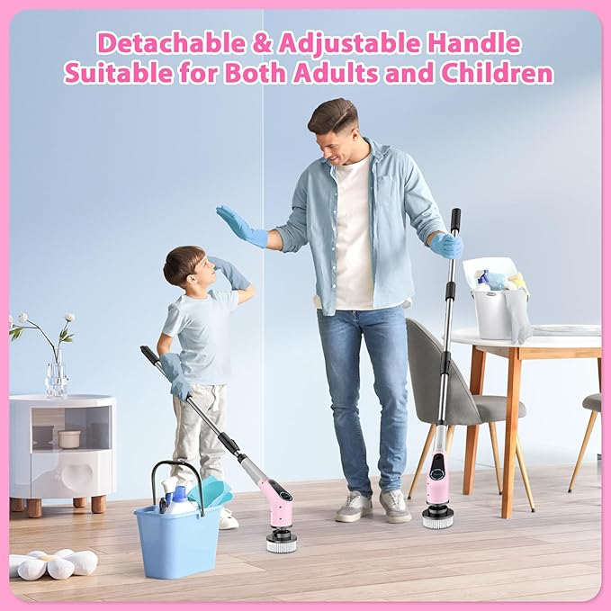 Electric Spin Scrubber, Cordless Cleaning Brush, Shower Scrubber - Image 5
