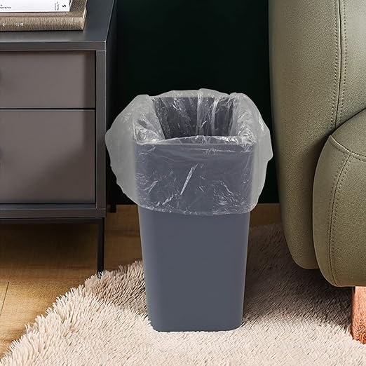 3-Pack Gray 4.5 Gallon Plastic Trash Can Wastebasket, Garbage Container Bin - Image 5