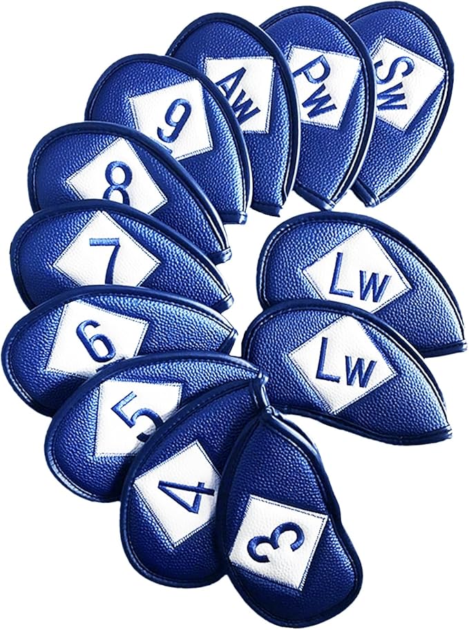 FINGER TEN Premium Synthetic Leather Stylish Iron & Wedge Golf Head Covers by FINGERTENSport