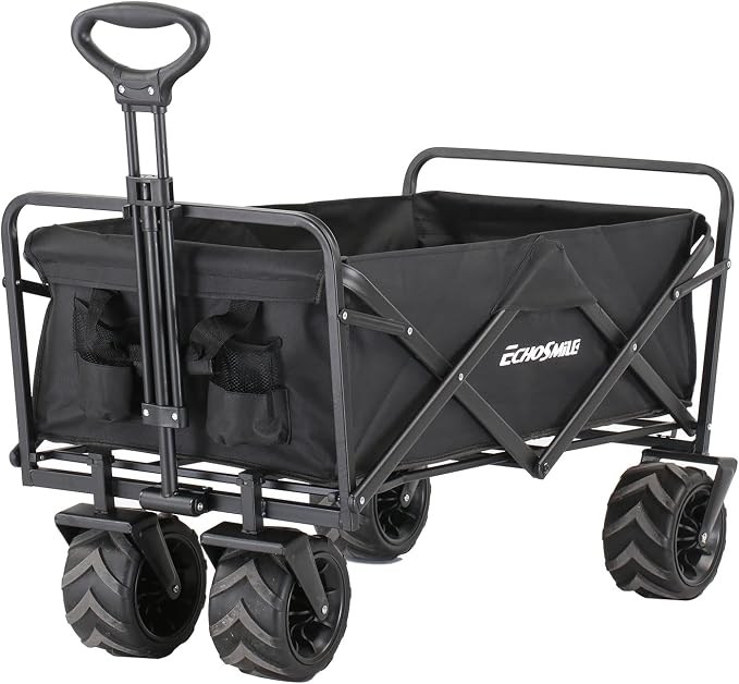 EchoSmile Heavy Duty 350 Lbs Capacity Collapsible Wagon, Outdoor Folding by EchoSmile