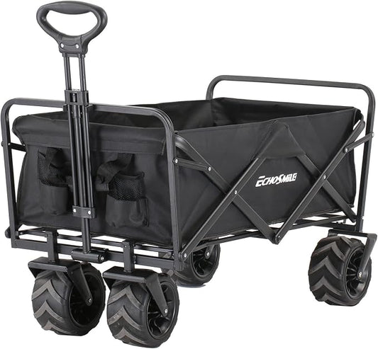 EchoSmile Heavy Duty 350 Lbs Capacity Collapsible Wagon, Outdoor Folding by EchoSmile